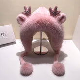 Plush Knitted Hat Women's Winter